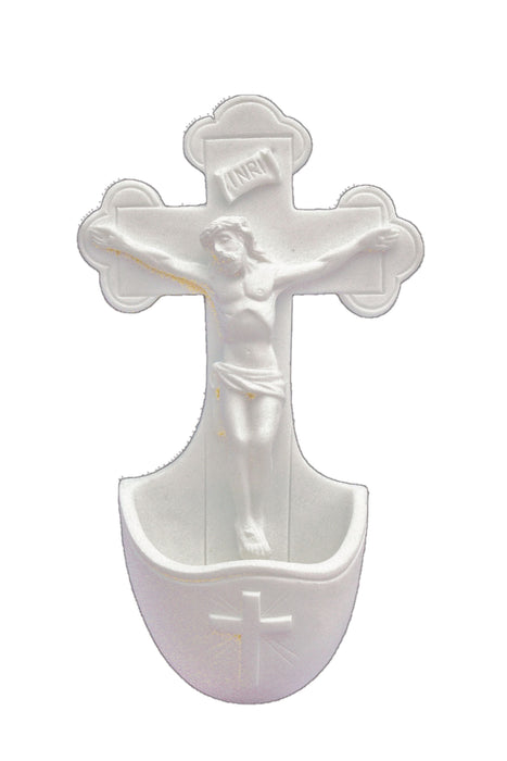 MA-402 Crucifixion Font in White 5.5"