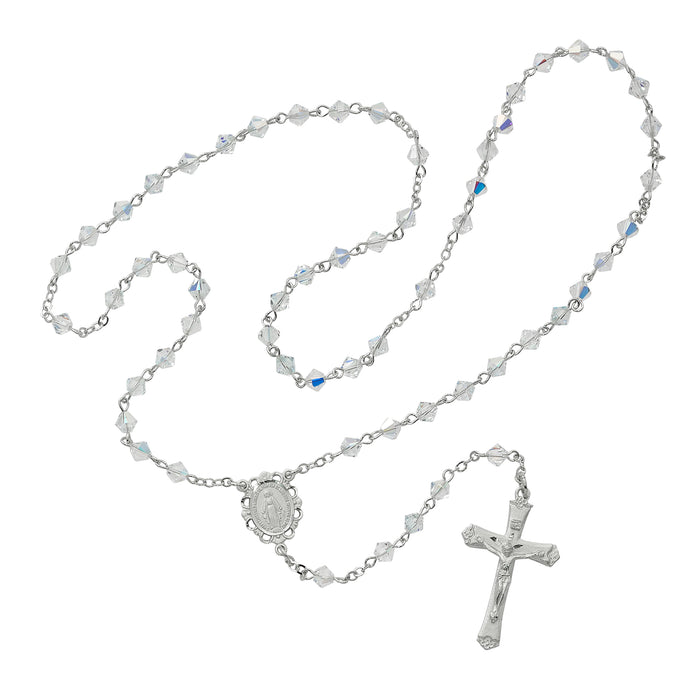 R01DF Crystal Swarovski Bead Rosary Boxed - McVan
