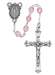 R102ASF Pink Glass Rosary Boxed - McVan