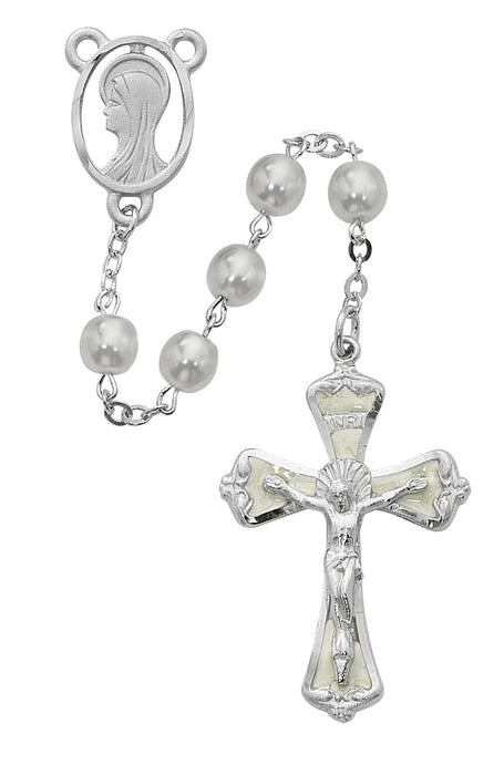 R157RF Pearl Madonna Rosary Boxed - McVan