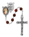 R218DF Red and Black Divine Mercy Rosary Boxed - McVan