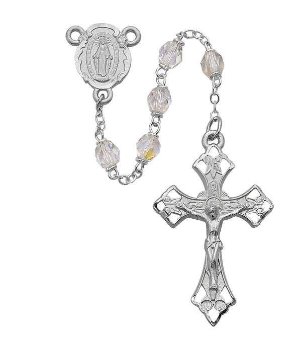 R271RF Aurora Glass Rosary Boxed - McVan