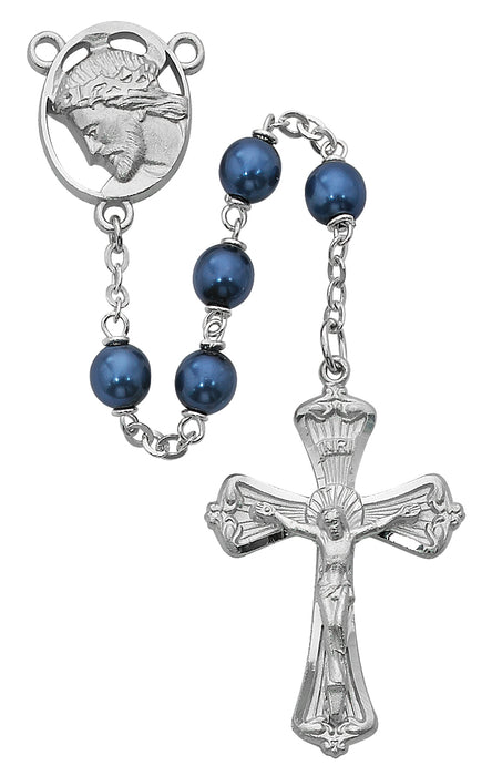 R280RF Blue Ecce Homo Rosary Boxed - McVan