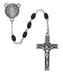 R365DF Black Glass St Benedict Rosary Boxed - McVan