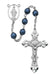 R388RF Blue Metallic Rosary Boxed - McVan