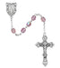 R391-AMG Light Lavender Glass June Rosary Boxed - McVan