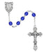 R391-BLG Dark Blue Glass September Rosary Boxed - McVan