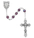 R391-DAG Purple Glass February Rosary Boxed - McVan