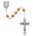 R391-TOG Amber Glass November Rosary Boxed - McVan