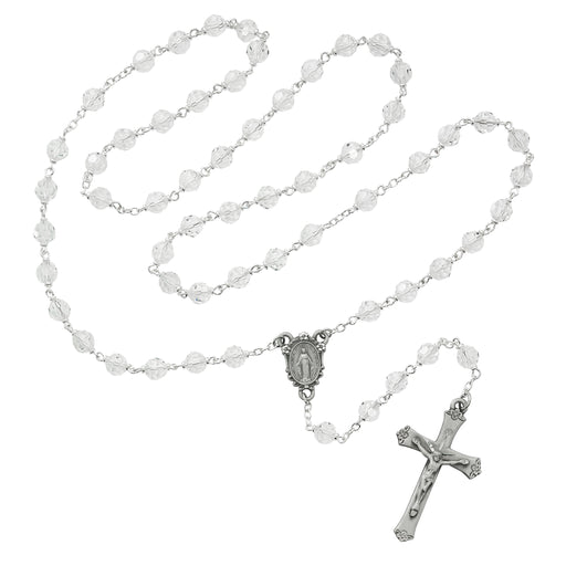 R407DF Crystal Tin Cut Rosary Boxed - McVan