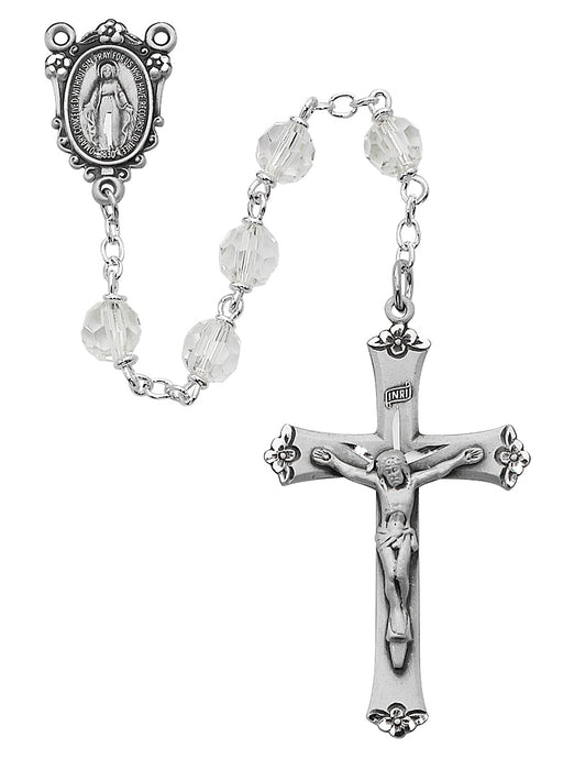 R407LF Crystal Tin Cut Rosary Boxed - McVan