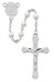 R439RF Pearl like  Glass Rosary Boxed - McVan