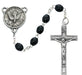 R447DF Black Wood Holy Spirit Rosary Boxed - McVan