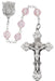 R479LF Pink Crystal Rosary Boxed - McVan