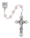 R479RF Pink Crystal Rosary Boxed - McVan