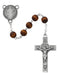 R546DF Brown Wood St Benedict Rosary Boxed - McVan