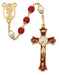R557HF Red Holy Mass Crucifix Rosary Boxed - McVan