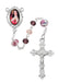 R599RF Multi Pink Crystal Therese Rosary Boxed - McVan