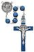 R669DF Blue Wood St Benedict Rosary Boxed - McVan