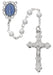 R673RF White with Blue Miraculous Rosary Boxed - McVan