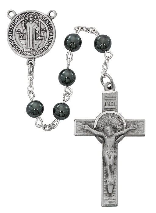 R700DF Hematite St Benedict Rosary Boxed - McVan