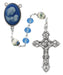 R724F Blue Crystal and Ceramic Rosary Boxed - McVan