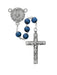 R739F Blue Wood St Michael Rosary Boxed - McVan