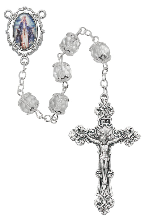 R744F Lady of Grace Decal Rosary Boxed - McVan