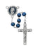 R772F Blue Wood St Michael Rosary Boxed - McVan