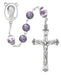R773F Purple Pearl and Ceramic Rosary - McVan