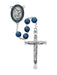R775F Blue Wood Epoxy St Michael Rosary Boxed - McVan