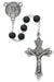 R875F Black wood Rosary Boxed - McVan