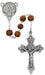 R876F Brown Wood Rosary Boxed - McVan