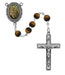 R881F Tiger Eye St. Joseph Rosary Boxed - McVan