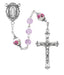 R905RF Pink St. Therese Rosary Boxed - McVan