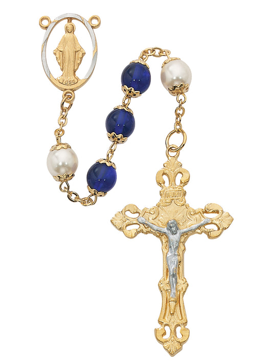 R908HF Blue Miraculous Rosary Boxed - McVan