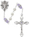 R917AMKF Pearl and Amethyst Rosary with Zinc Center and Crucifixed - McVan