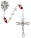 R917GAKF Pearl and Garnet Rosary with Zinc Center and Crucifixed - McVan