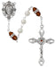 R917TOKF Pearl and Topaz Rosary with Zinc Center and Crucifixed - McVan