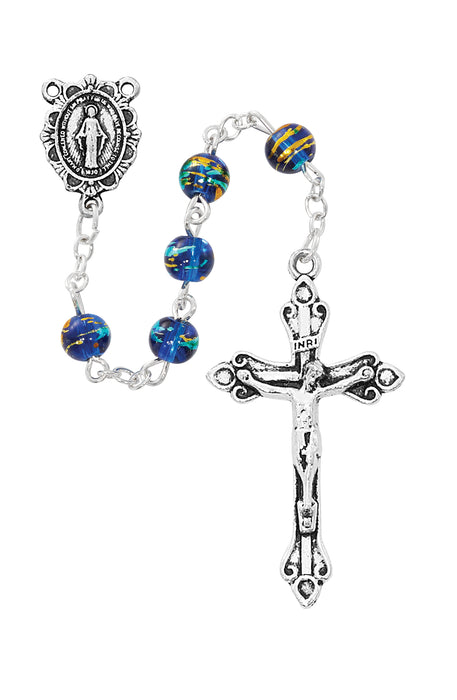 R940F BLUE MULTI-COLOR ROSARY DELUXE GIFT BOX - McVan