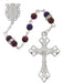 R975F METALLIC PURPLE CRYSTAL ROSARY DELUXE BOX - McVan