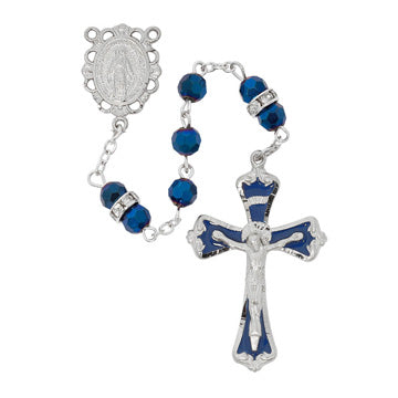 R983F METALLIC CRYSTAL LABRADOR ROSARY DELUXE BOX - McVan
