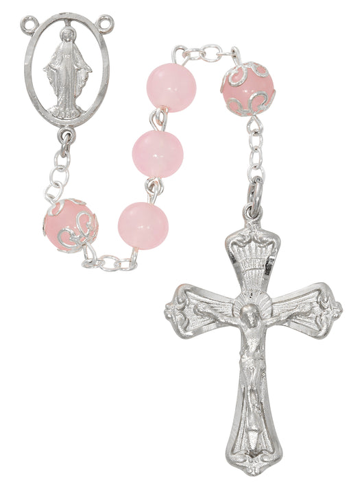 R986RF PINK ROSARY DELUXE BOXED - McVan
