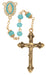 R995F GUADLAUPE AQUA ROSARY DELUXE BOXED - McVan