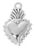 RC111 Rhodium Sacred Heart Pendant - McVan