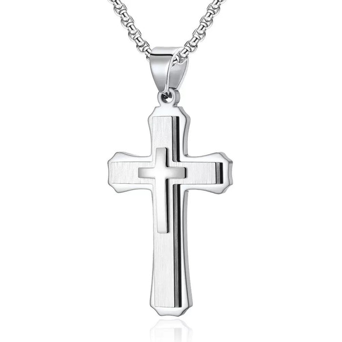 TITANIUM STEEL GEOMETRIC CROSS-RC119