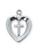RC419 Rhodium Heart and Cross Pendant - McVan