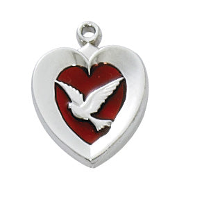 RC652 Rhodium  Heart Pendant - McVan