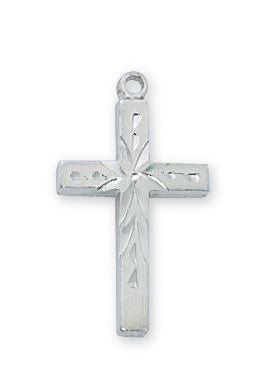 RC7002 Rhodium  Cross Pendant - McVan