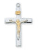 RC7018 Rhodium  Two Tone Crucifix Pendant - McVan